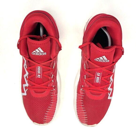Adidas Shoes Mens 13 DON Issue 2 Red Basketball Sneakers Performance Athletic - Picture 3 of 11